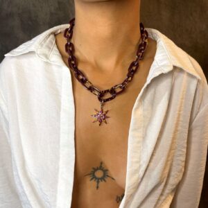 The Aurora Pendant (Ruby, Tanzanite, Orange Sapphire)