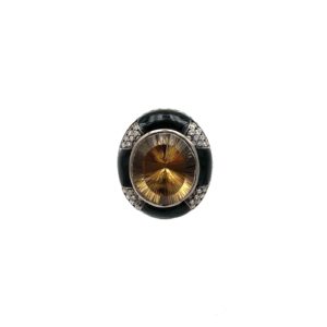 R4931- Citrine & Diamond- Royal Ring