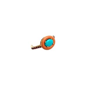 RG4897- 14k Gold w/ Ruby & Turquoise Ring