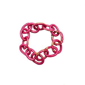 The GiGi Bracelet (Pink Marble w/ Lab Diamonds)