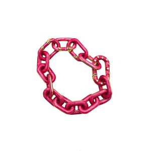 The Meghan Bracelet (Pink Marble, w/ Lab Diamonds)