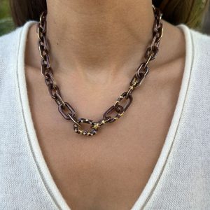 The Elizabeth Chain (Medium) (Metallic Chocolate)