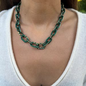 The Elizabeth Chain (Medium) (Metallic Forrest Green)