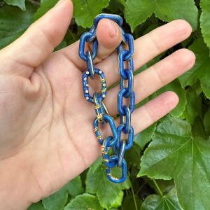 The Callie Bracelet (Medium) (Metallic Galaxy Blue)