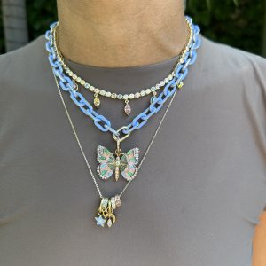 The Vanessa Pendant (Periwinkle, Metallic Blush, Metallic Green, Midnight Blue)