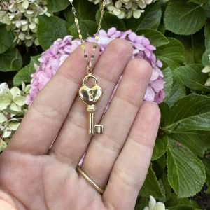 Heart & Lock-key Charm