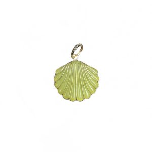 The Shelly Pendant (Yellow Chalcedony)