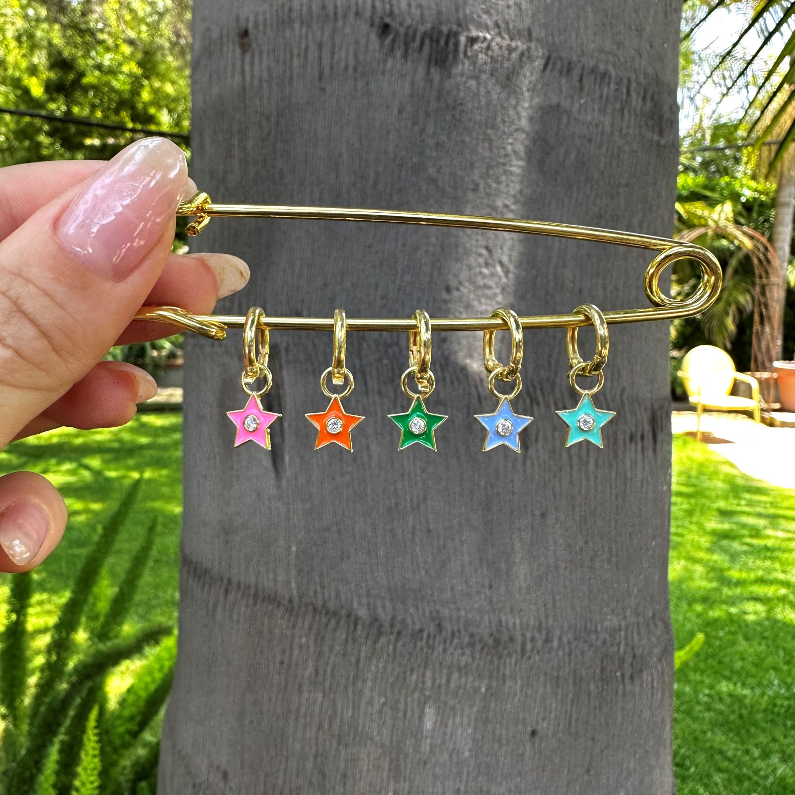 Mini Enamel Star Charms