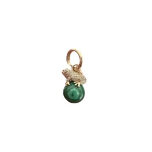 The Lily Charm (Malachite)